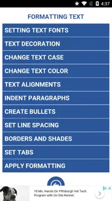 Learn ms office android App screenshot 1